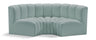 Arc - Faux Leather 3 Piece Modular U-Shaped Sofa