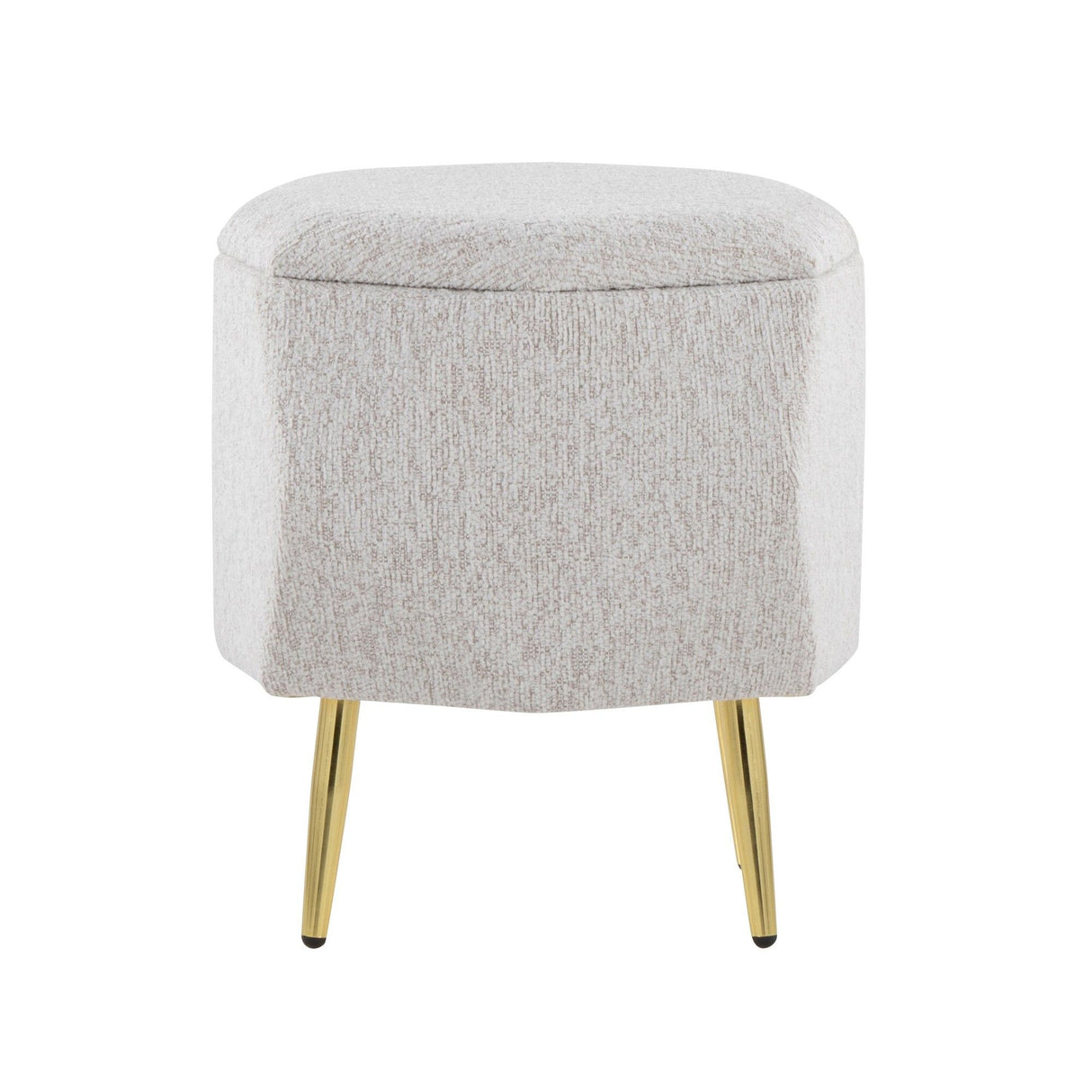 Diamond - Ottoman - Gold Metal Legs