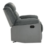 Lesley - Motion Glider Recliner - Gray Corduroy & Velvet