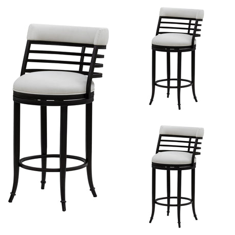Telia - Upholstered Swivel Bar Height Barstool