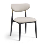 Ronda - Vegan Leather Upholstered Dining Side Chair - Black Legs