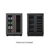 KoolMore Reserve 24 in. French Door Dual Zone Panel Ready Under-Counter Cooler with Black Shelves and 20 Bottle Capacity in the Right Zone and 2.1 Cu. Ft. on the Left in Black (KM-CWB24-BPR) No rating value Same page link.   (0) Write a review
