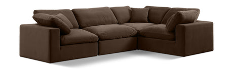 Comfy - 4 Piece Velvet Modular Sectional