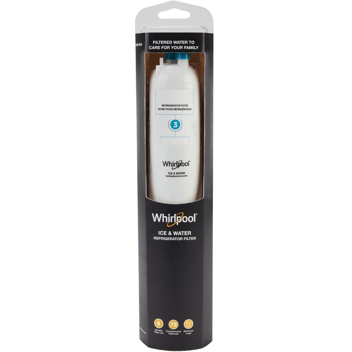 Whirlpool Refrigerator Water Filter 3 - WHR3RXD1 (Pack of 1) - (WHR3RXD1)