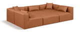 Cube - 6 Piece Modular Sectional - Cognac