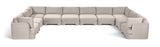 Hammond - Velvet Performance Fabric Upholstered 10 Piece Sectional