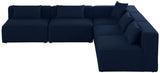 Cube - Linen 5 Piece Modular Corner Armless Sectional