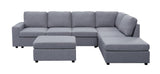 Marley - 7 Seat Reversible Modular Sectional Sofa With Ottoman