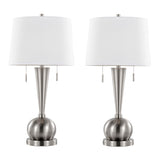 Jules - 30" Metal Table Lamp With USB (Set of 2) - White