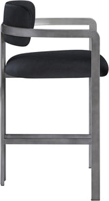 Aurum - Vegan Leather Upholstered Counter Stool With Gray Base