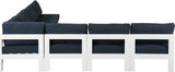 Nizuc - Outdoor Patio 7 Piece Modular Sectional With White Frame