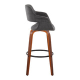 Vintage Flair - 30" Fixed-Height Barstool (Set of 2) - Black Footrest