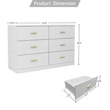 Modern Drawer Dresser For Bedroom, Ample Storage Wide Chest Of Drawers