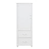 Tall Freestanding Bathroom Storage Cabinet With 2 Drawers And Adjustable Shelf