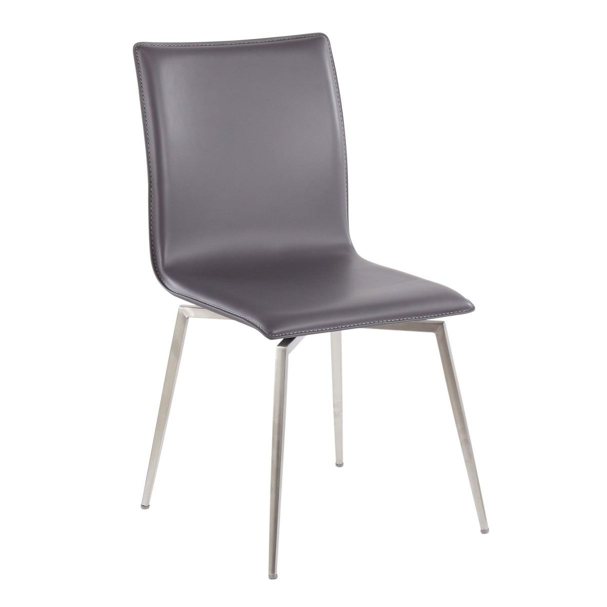 Fuji - Mason Upholstered Swivel Dining Set - Stainless Steel