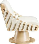 Millwin - Swivel Accent Chair With Natural Base