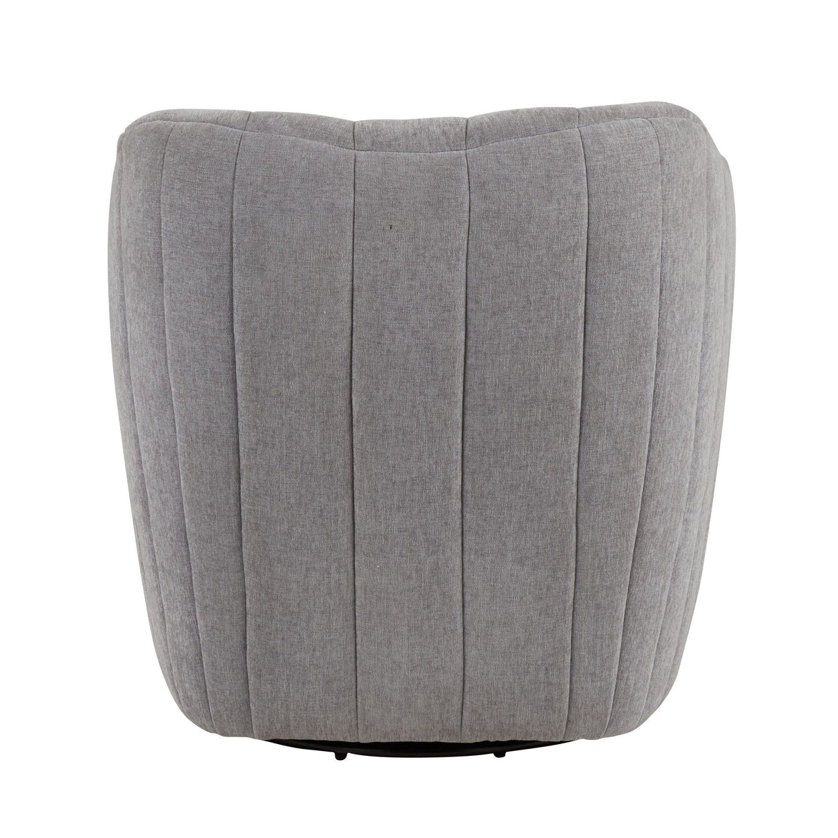 Finley - Upholstered Contemporary Swivel Accent Chair - Black Metal
