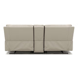 Malibu - Modern Power Motion 3 Piece Reclining Loveseat Sofa With Cup Holders - Cream Taupe Beige