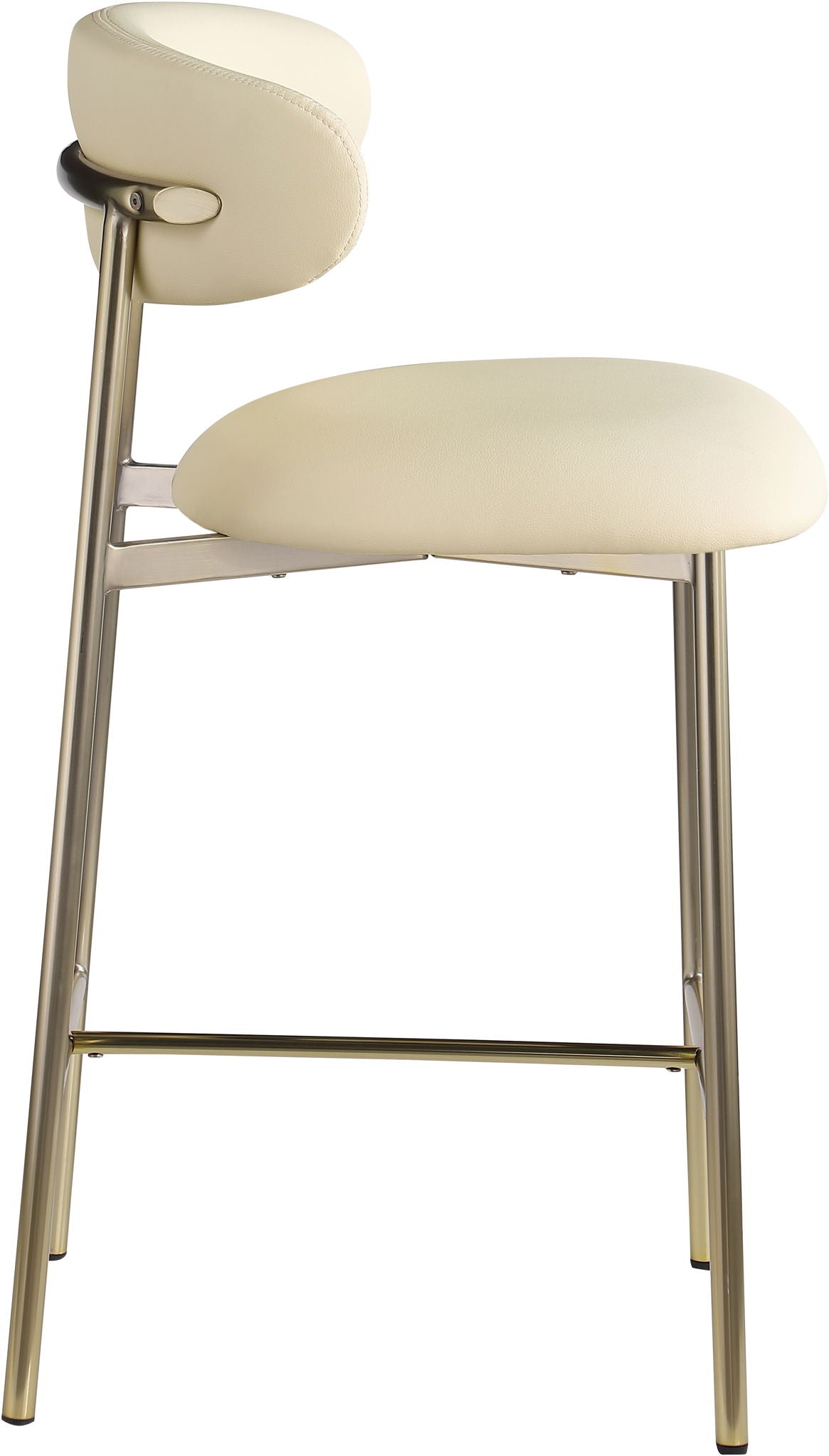 Lupita - Counter Stool With Brushed Gold Frame (Set of 2)