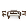 Outdoor Dining Set Rectangular Table With Umbrella Hole