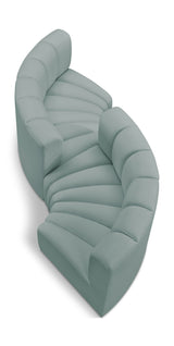 Arc - Faux Leather 4 Piece Curved Modular Sofa