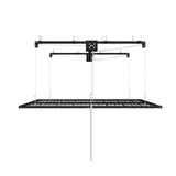 Overhead Garage Storage Rack For High Ceilings, Construction With Safety Lock - Black