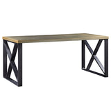 Jennavieve - Executive Writing Desk - Gold Aluminum