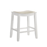 Iyani - Coastal Modern Wood Counter Height Kitchen Bar Stool