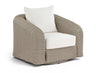 Seacrest - Olefin Water Resistant Fabric And Wicker Outdoor Patio Swivel Chair