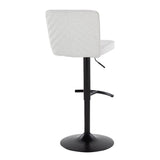 Henry - Adjustable Barstool With Swivel - Black Metal (Set of 2)