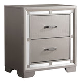 Elegant Nightstand - Silver Champagne