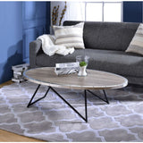 Allis - Coffee Table - Weathered Gray Oak & Metal