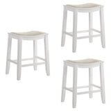 Iyani - Coastal Modern Wood Counter Height Kitchen Bar Stool