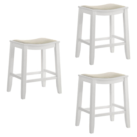 Iyani - Coastal Modern Wood Counter Height Kitchen Bar Stool