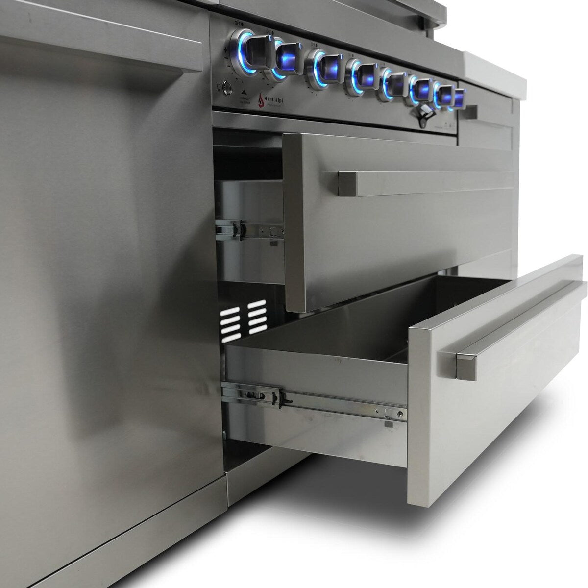 Mont Alpi Deluxe Series 8 Ft U-Shaped Propane Outdoor Kitchen Island w/ Side Burner - MAi805-D45