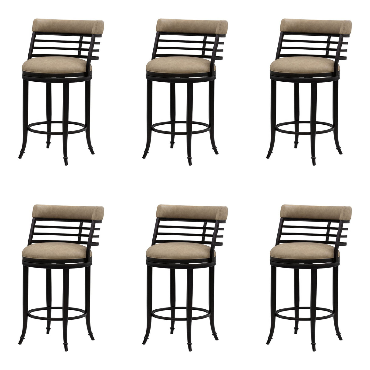 Telia - Upholstered Swivel Counter Height Barstool