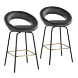 Posh - Fixed-Height Counter Stool (Set of 2) - Black Metal