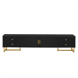 TV Media Console Table, TV Stand With Storage For Living Room - Black
