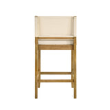 Yaneli - Contemporary Natural Wood Counter Height Kitchen Bar Stool