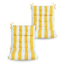 2 Piece High Back Patio Chair Cushion Set, Tufted Adirondack And Rocking Chair Cushions
