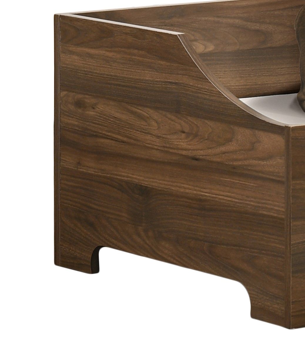 Gibson - Alder Wood Finish Comfy Pet Bed With Cushion - Brown