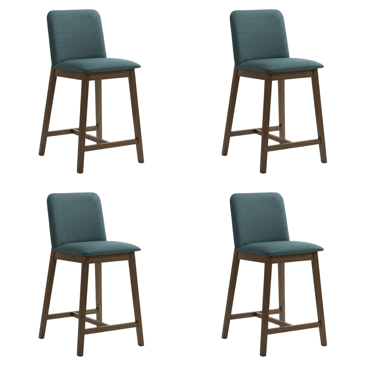 Allin - Upholstered Wood Counter Height Barstool