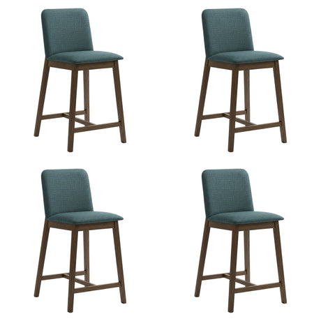 Allin - Upholstered Wood Counter Height Barstool