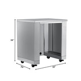 32 in. Outdoor Cabinet Kitchen for Refrigerator in Stainless-Steel (KM-OKS-UCRCAB)