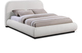 Vaughn - Linen Bed With Black Base