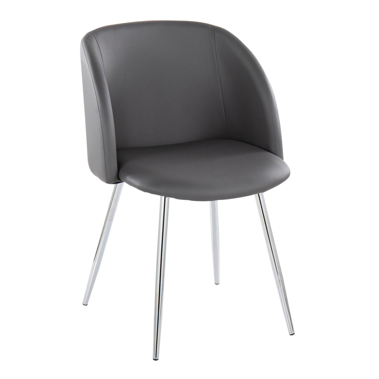 Luna - Contemporary Chair (Set of 2) - Chrome Legs