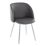 Luna - Contemporary Chair (Set of 2) - Chrome Legs