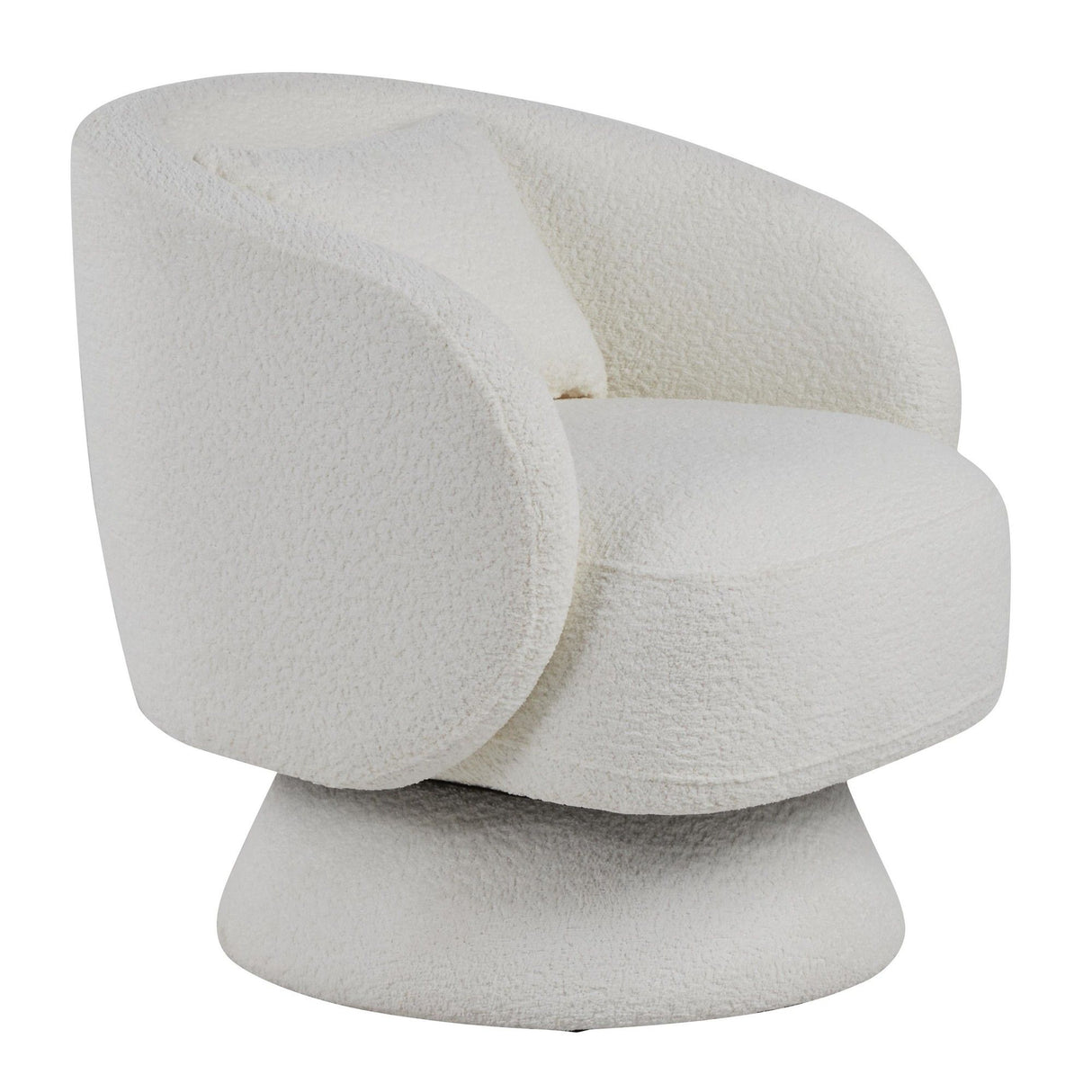 Zara - Upholstered Contemporary Swivel Accent Chair With Pillow