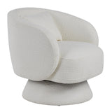 Zara - Upholstered Contemporary Swivel Accent Chair With Pillow