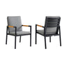 Royal - Aluminum And Teak Outdoor Dining Chair (Set of 2)
